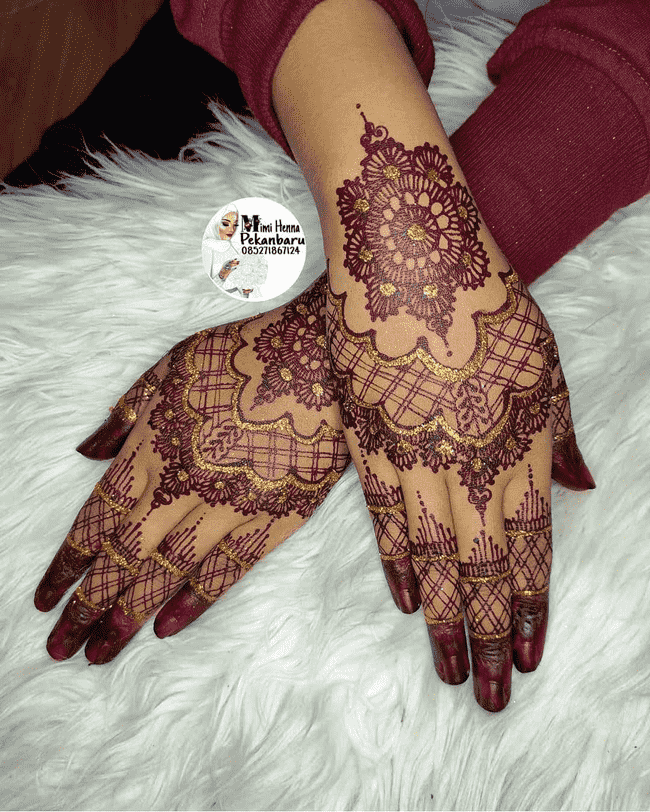 Pleasing Muktagacha Henna Design