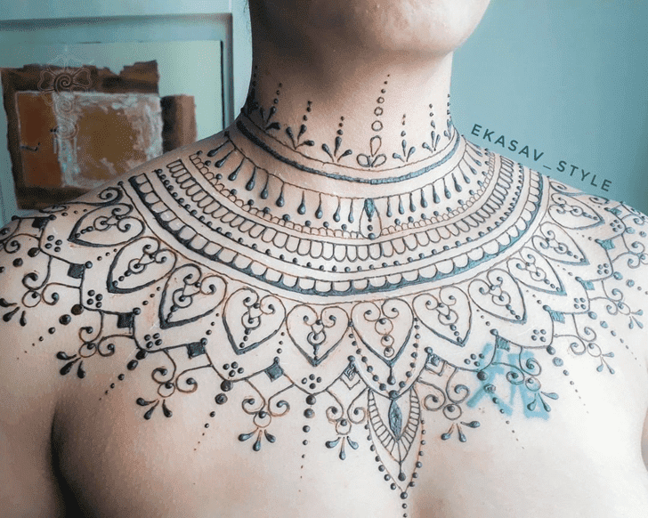 Adorable Neck Henna Design