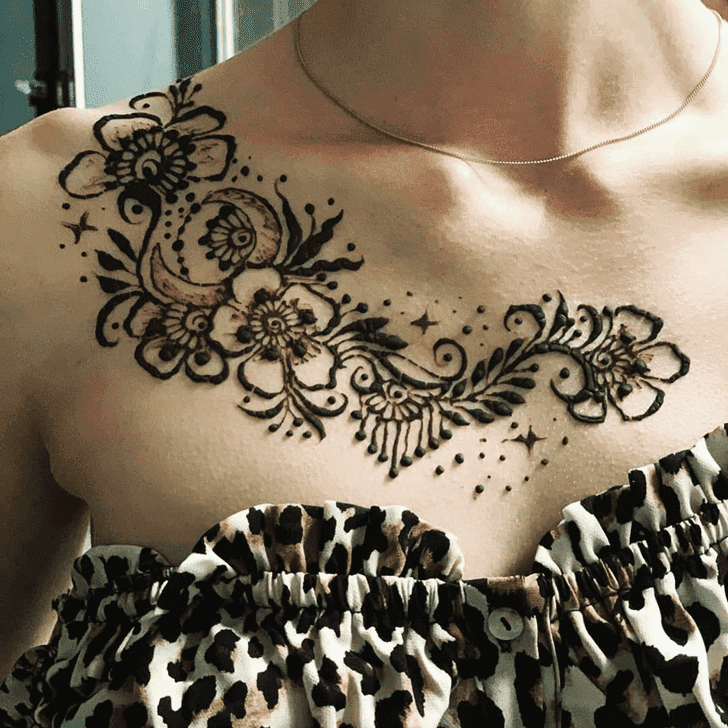 Cute Neck Henna Design