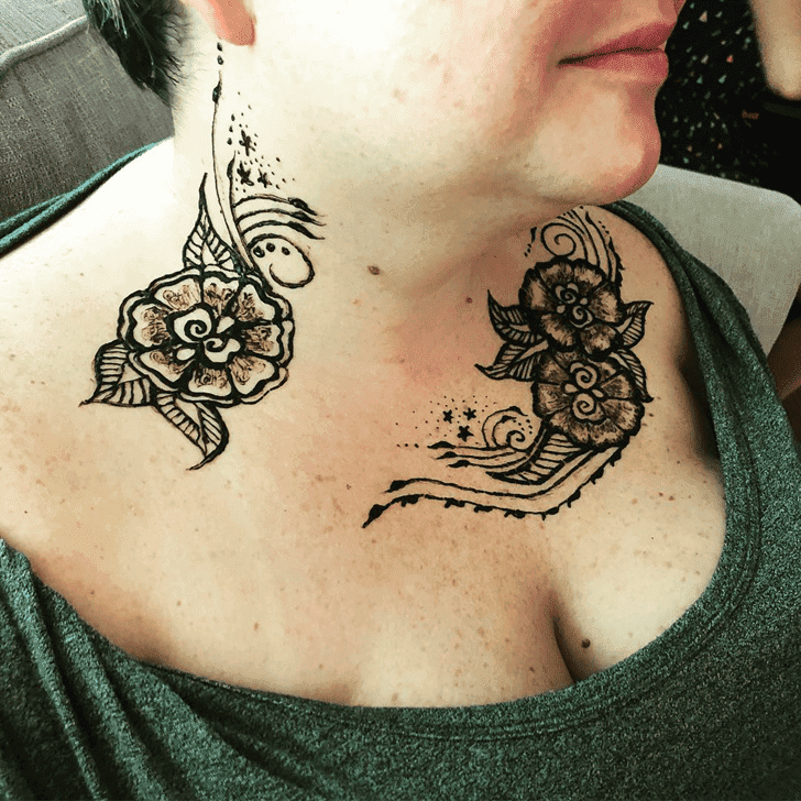 Excellent Neck Henna Design