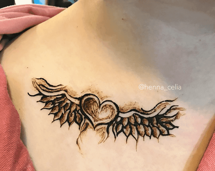 Graceful Neck Henna Design