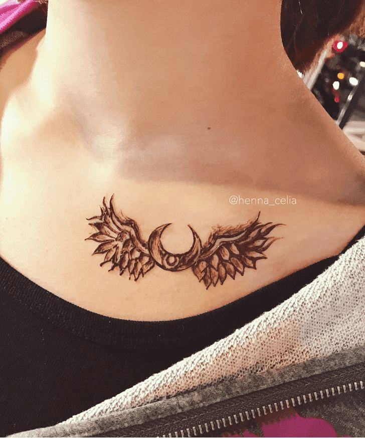 Handsome Neck Henna Design