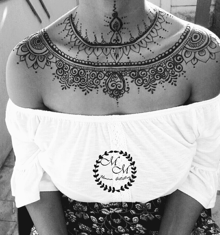 Lovely Neck Henna Design