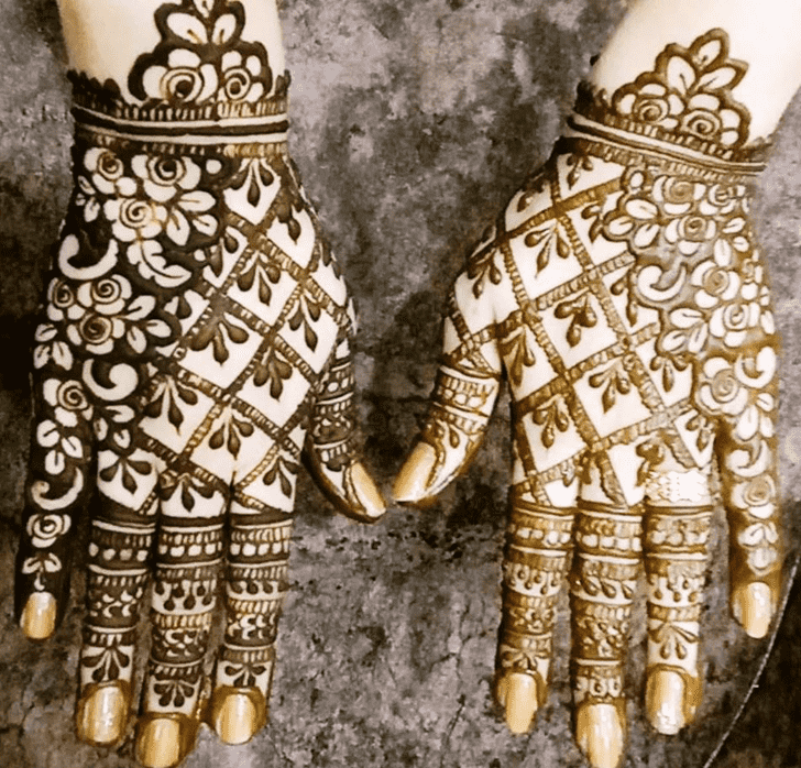 Splendid Net Henna Design