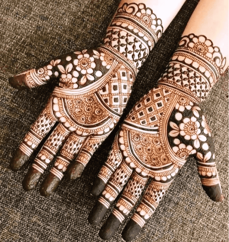 Wonderful Net Mehndi Design