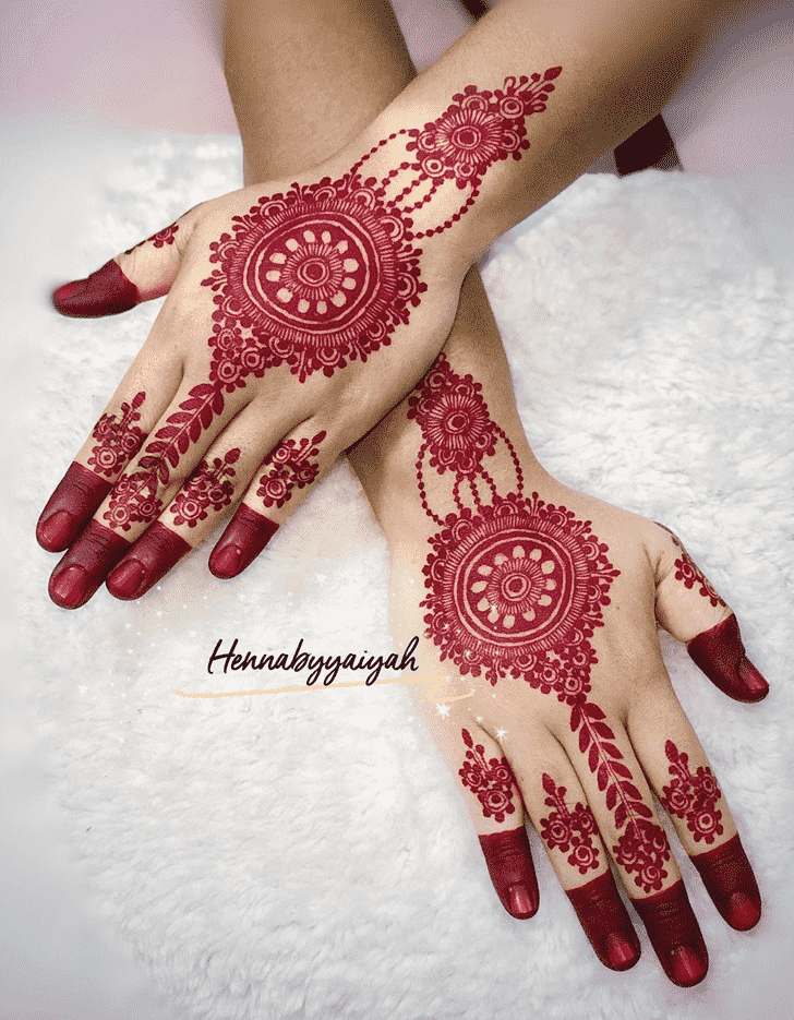 Pleasing New Year Henna Design