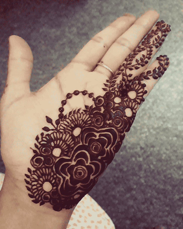 Delightful Palm Henna Design