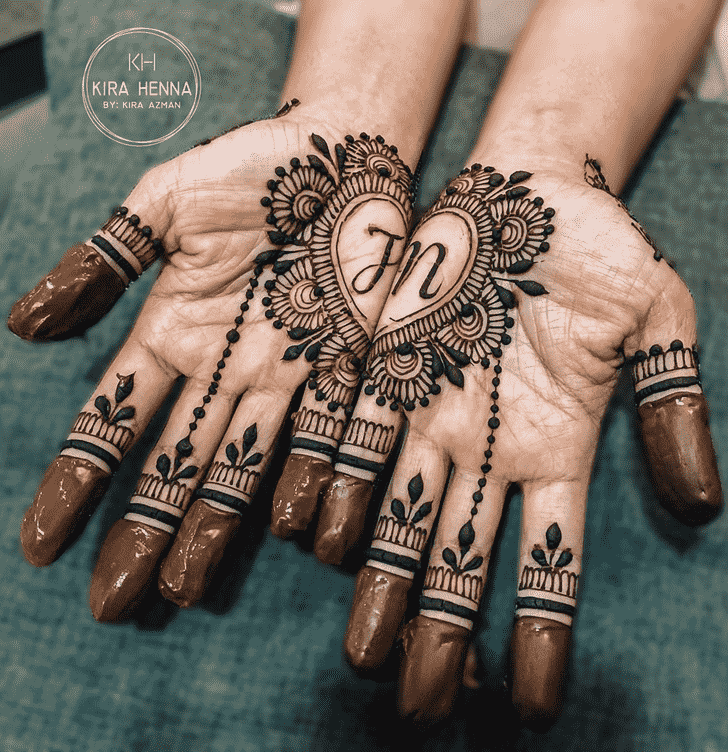 Elegant Palm Henna Design