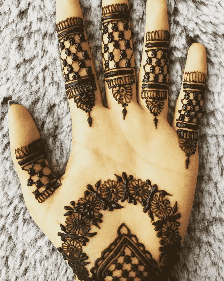 Radiant Palm Henna Design