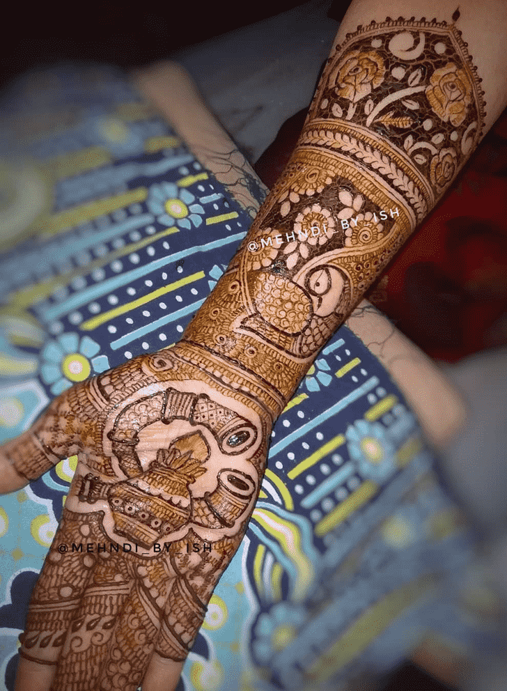 Peacock Henna design