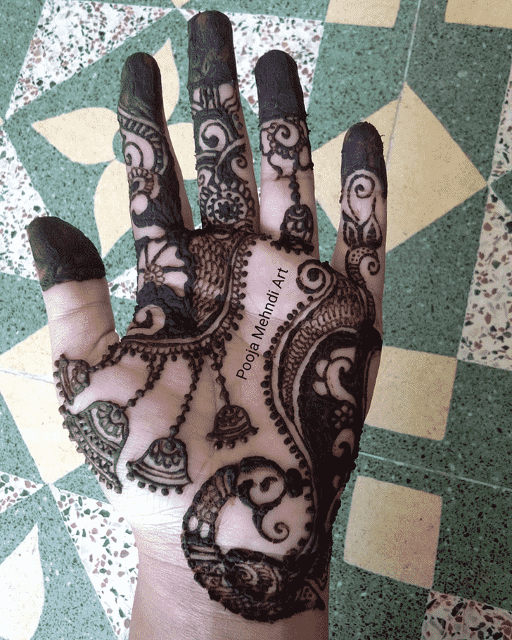 Enthralling Peacock Henna design