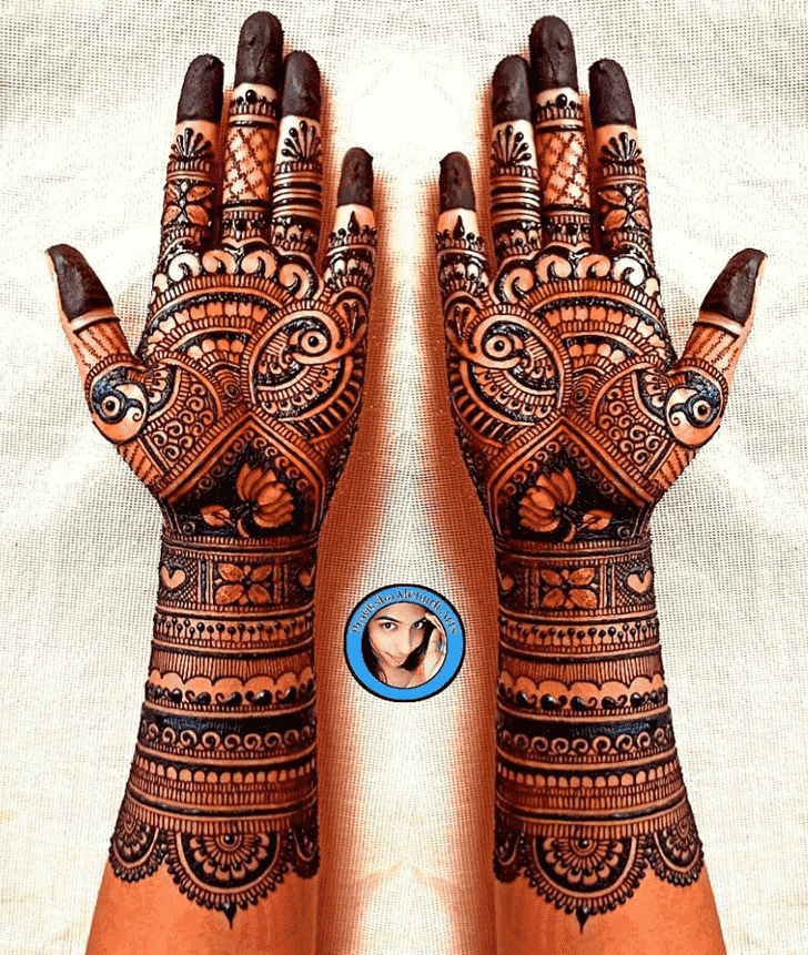 Fascinating Peacock Henna design