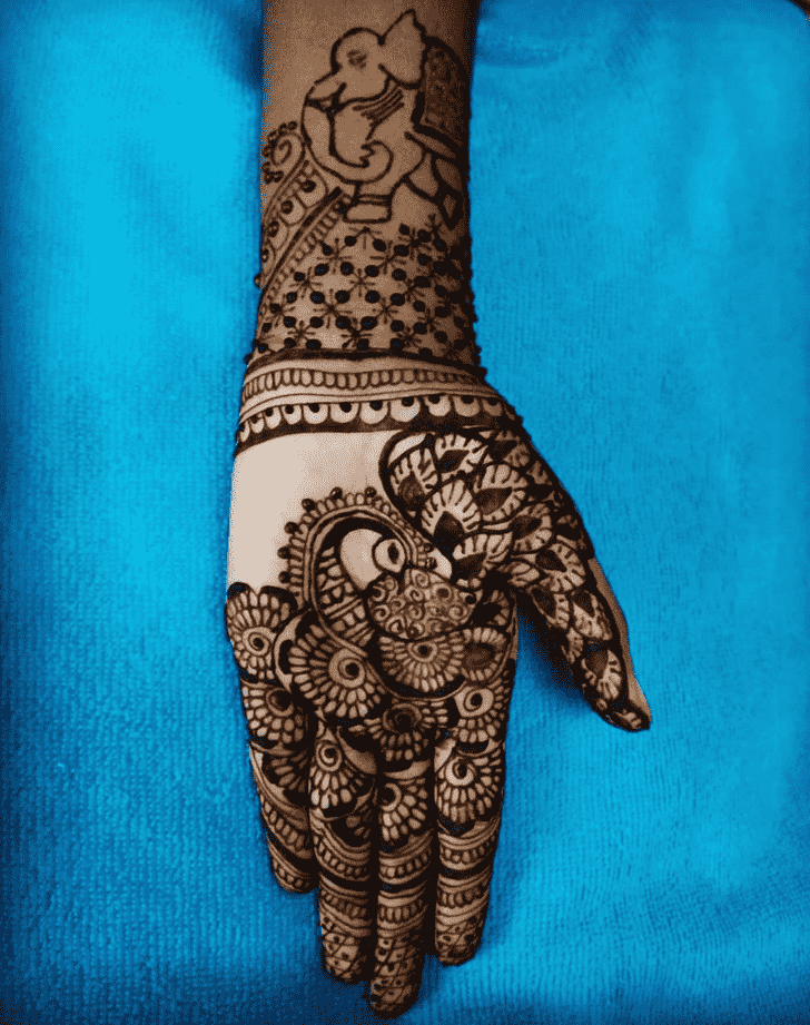 Ravishing Peacock Henna design