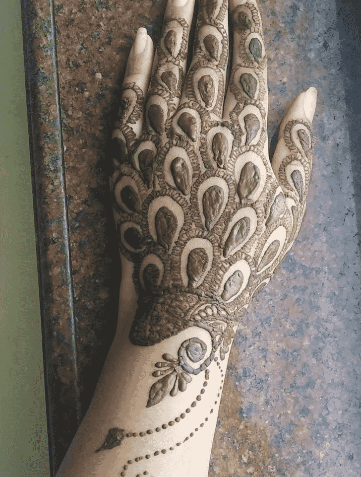 Wonderful Peacock Henna design