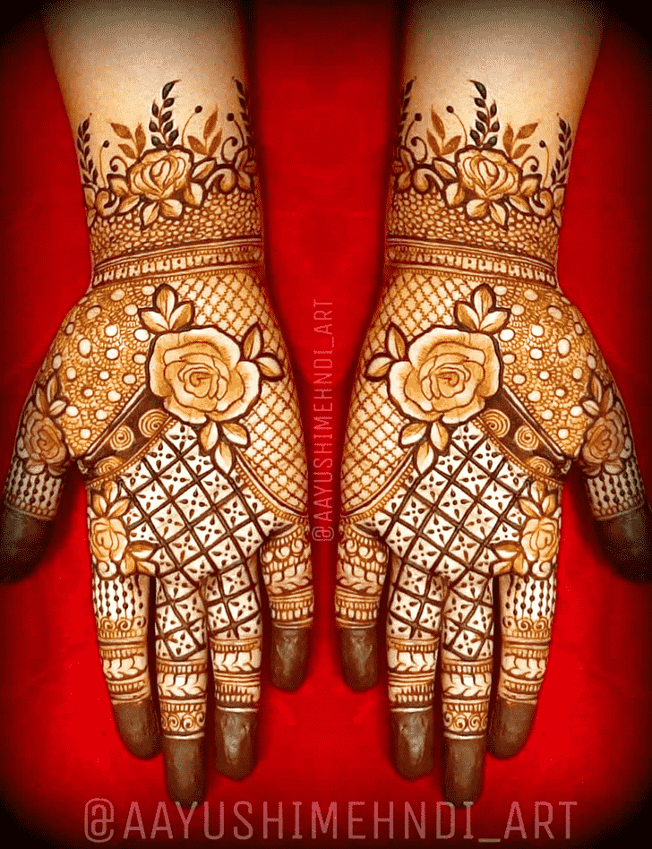 Inviting Phalguna Amavasya Henna Design