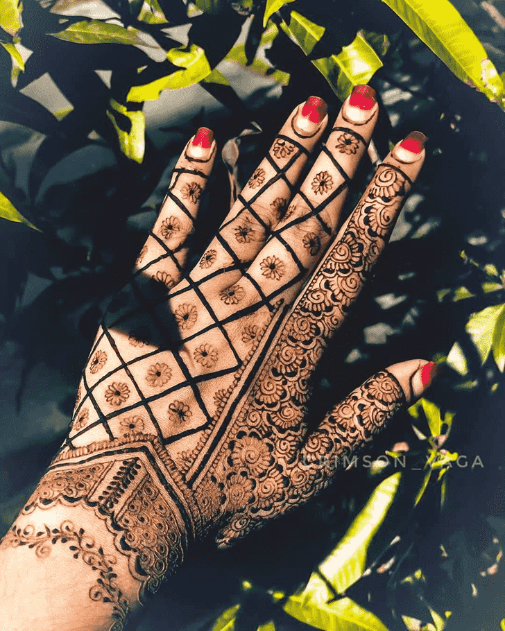 Nice Phalguna Amavasya Henna Design