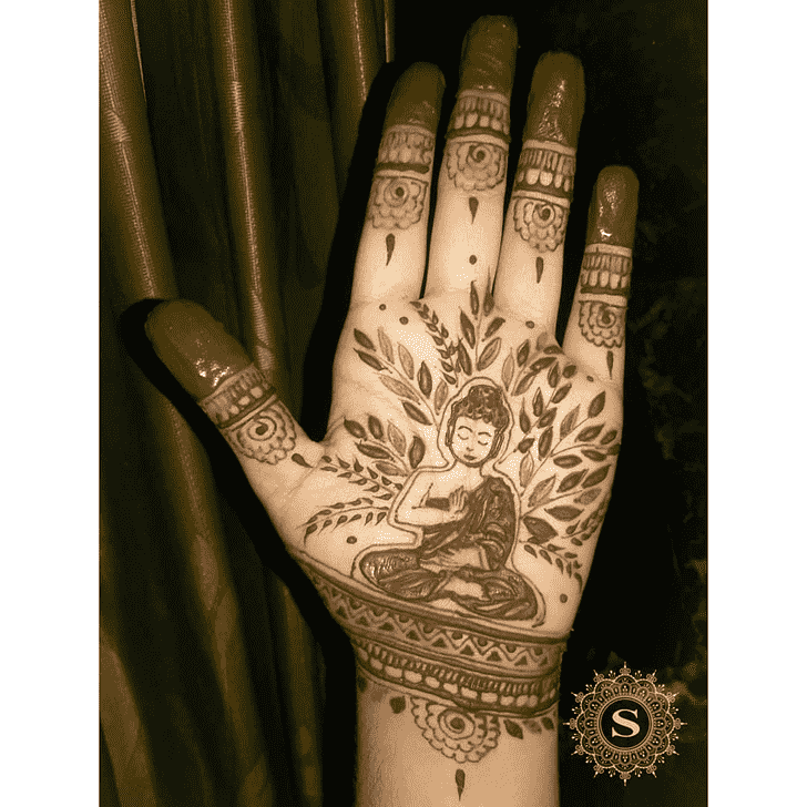 Shapely Pongal Henna Design