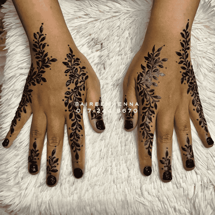 Charming Pradosh Vrat Henna Design