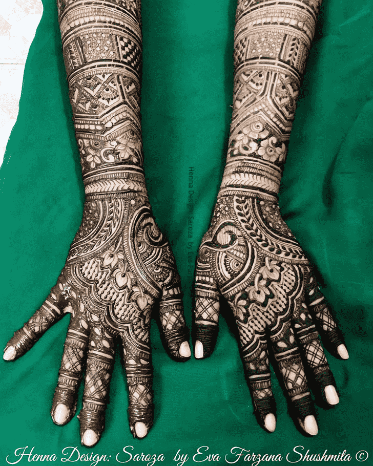 Good Looking Pradosh Vrat Henna Design