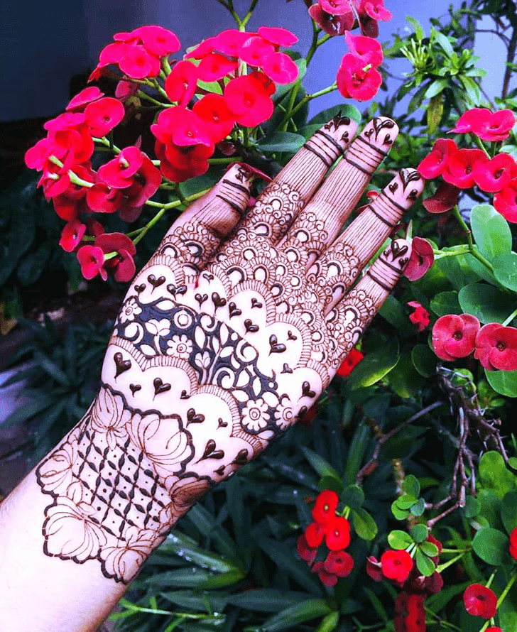 Inviting Pradosh Vrat Henna Design