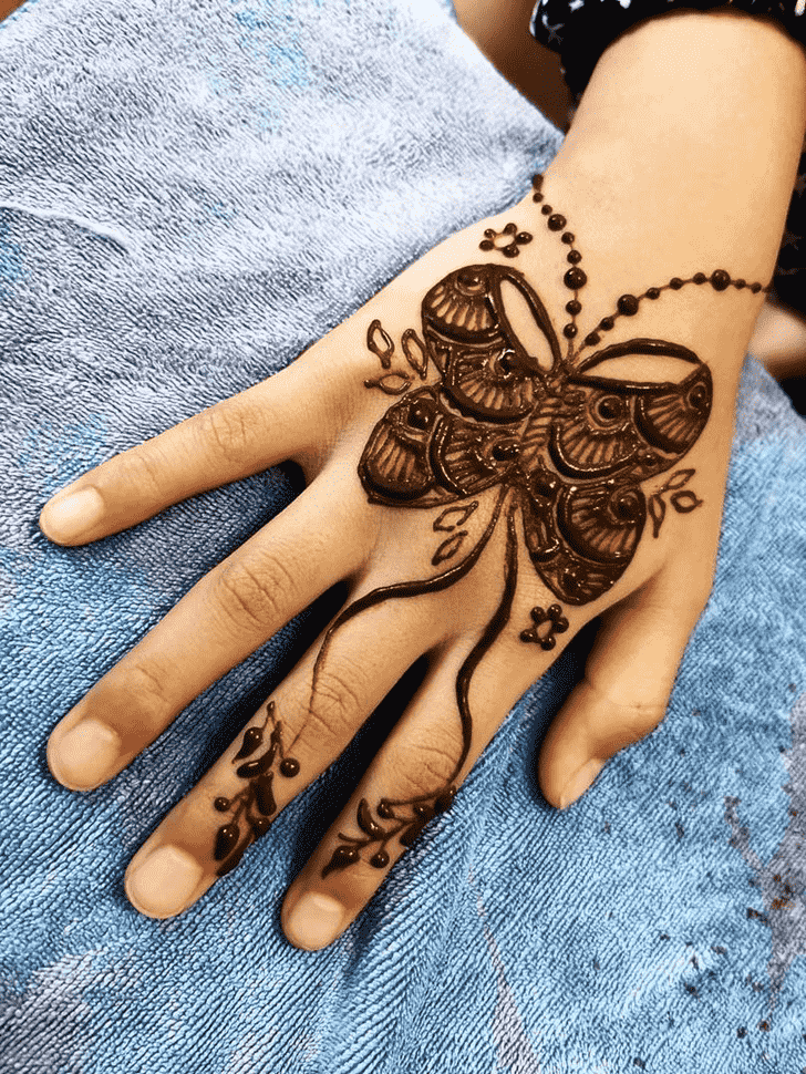 Lovely Pradosh Vrat Mehndi Design