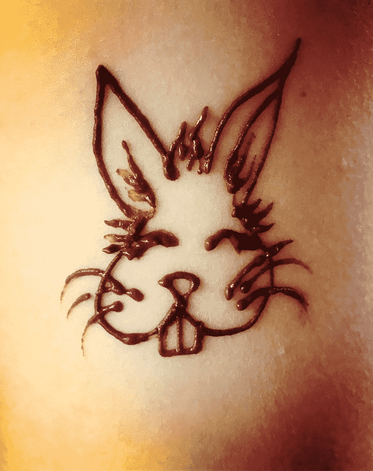 Comely Rabbit Henna Design