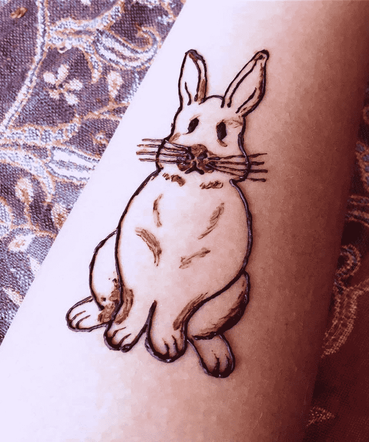 Elegant Rabbit Henna Design