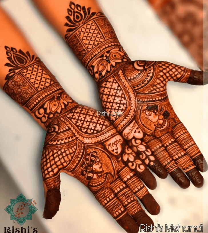 Alluring Radha Krishna Henna Design