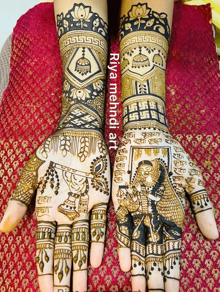 Angelic Radha Krishna Henna Design