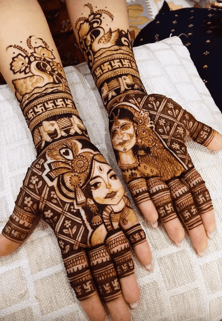 Enthralling Radha Krishna Henna Design