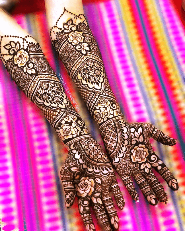 Delicate Rajkot Henna Design