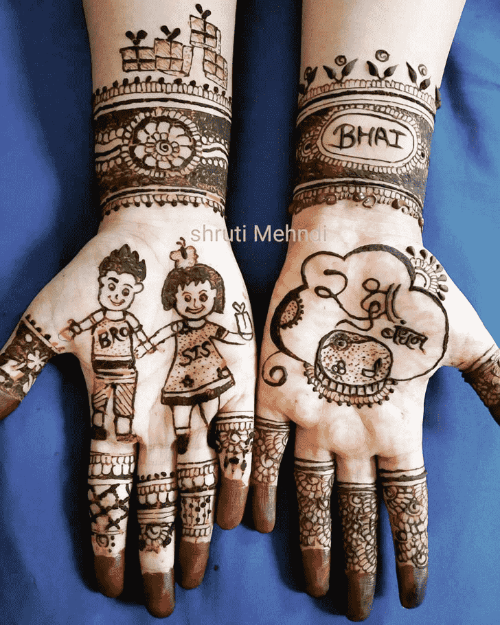 Lovely Rakhi Special Mehndi Design