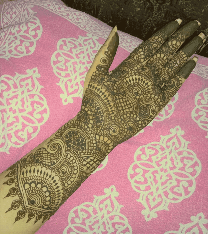 Sightly Raksha Bandhan Henna Design on Back Hand