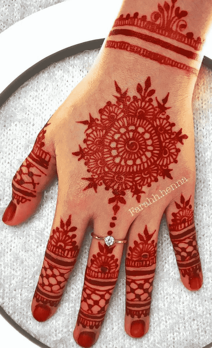 Excellent Red Henna Design