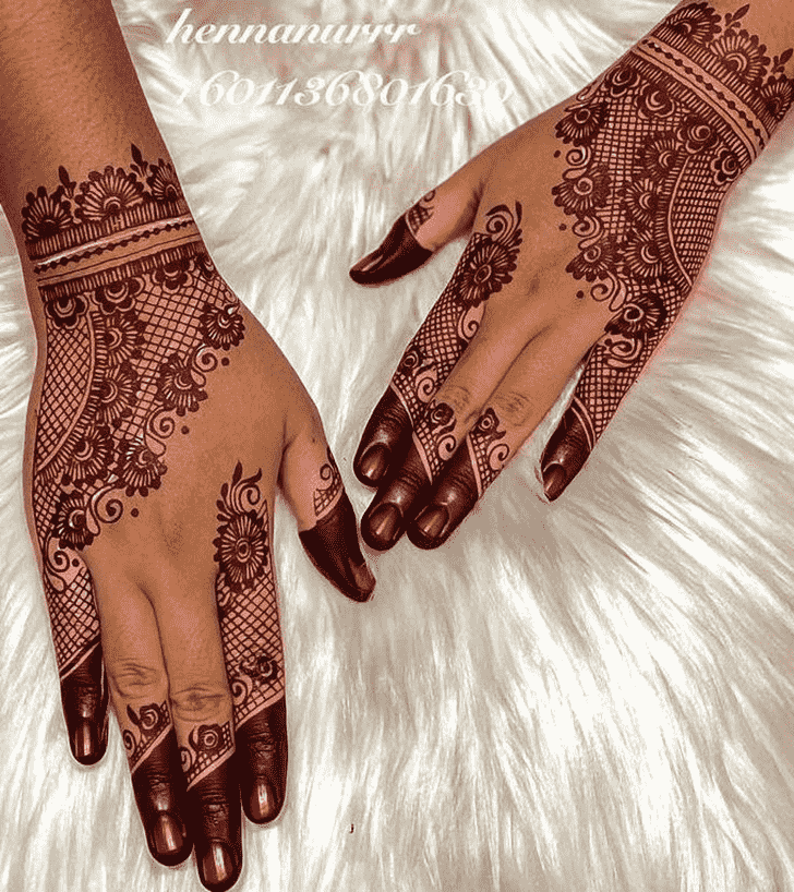 Lovely Red Mehndi Design