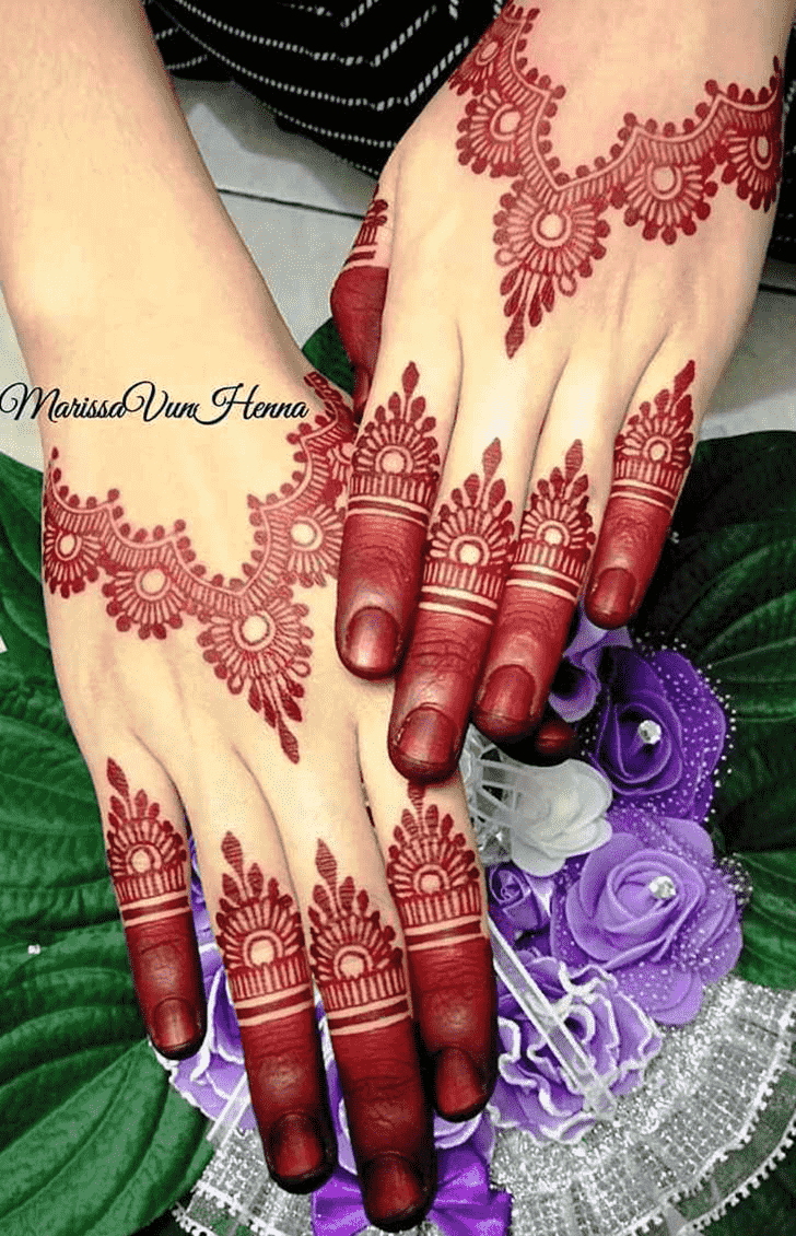 Nice Red Henna Design