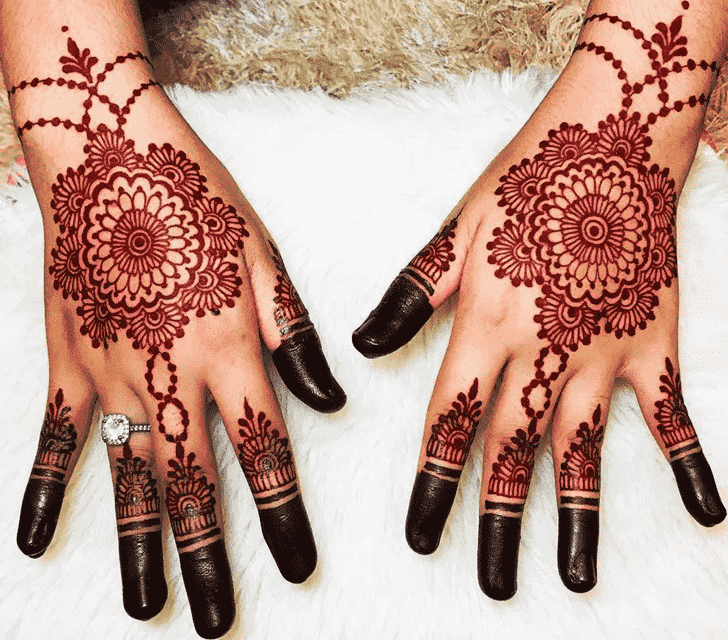 Slightly Red Henna Design