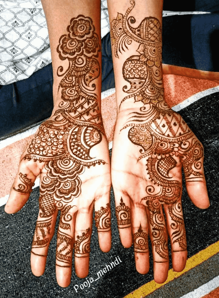 Admirable Right Hand Mehndi design