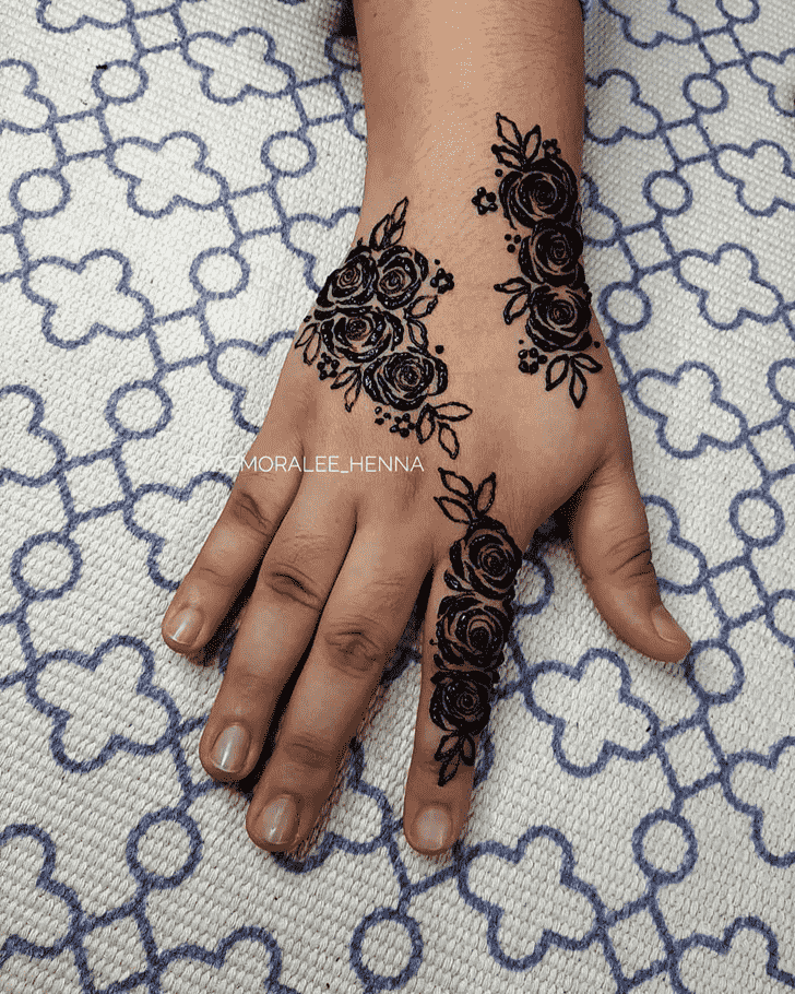 Angelic Right Hand Henna design