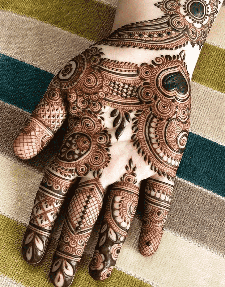 Appealing Right Hand Henna design