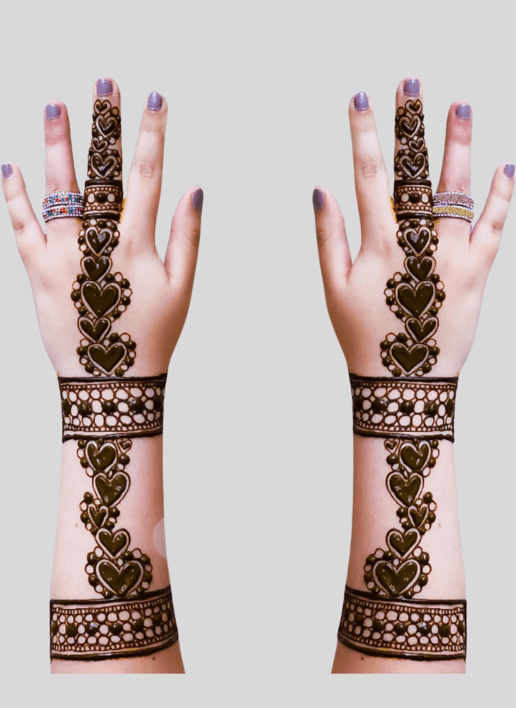 Captivating Romantic Henna design