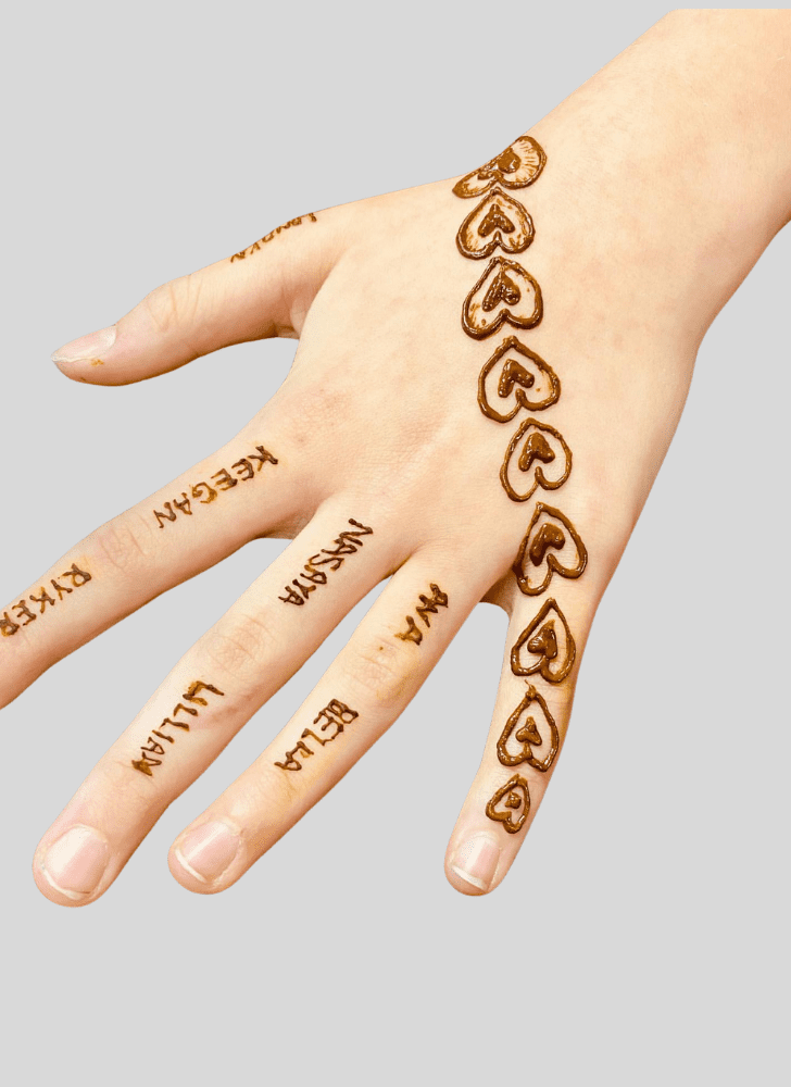 Delightful Romantic Henna design