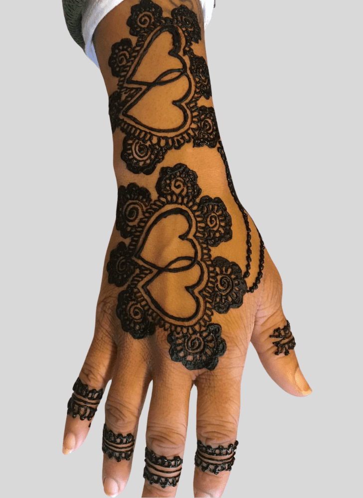 Enticing Romantic Henna design