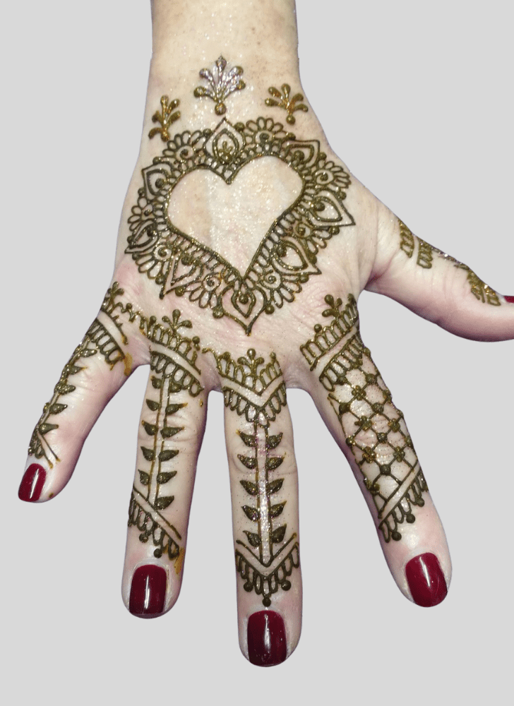 Fascinating Romantic Henna design