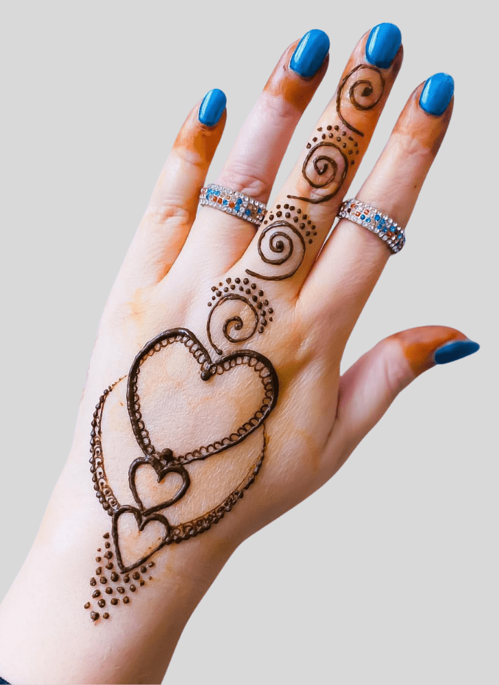 Wonderful Romantic Mehndi design