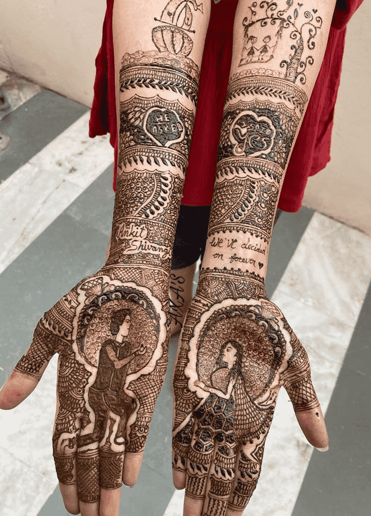 Beauteous Romantic Henna design