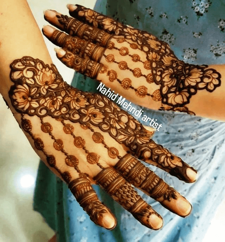 Delightful Rose Mehndi Design