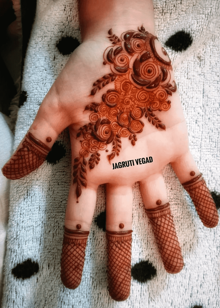 Enthralling Rose Mehndi Design