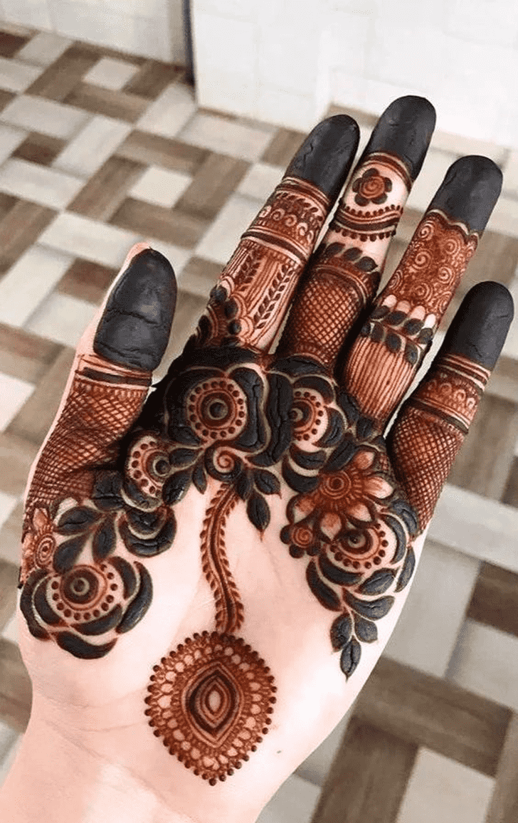 Exquisite Rose Mehndi Design