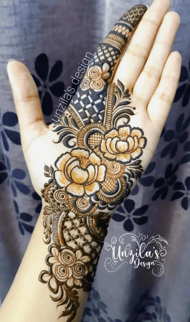 Fair Rose Mehndi Design